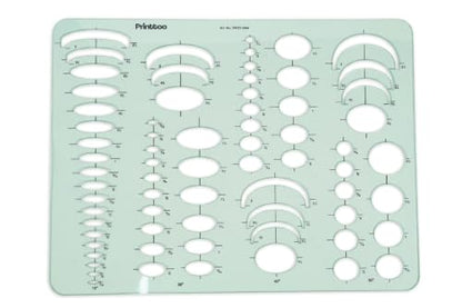 Printtoo Ellipse Geometry Template Acrylic Drafting Stencil Ruler Tool - color: Series -PRTD-2844A