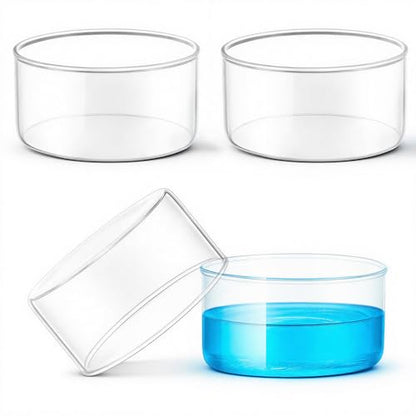 Treela 4 Pcs Glass Petri Dish, Crystallization Dishes, 740 ml Borosilicate