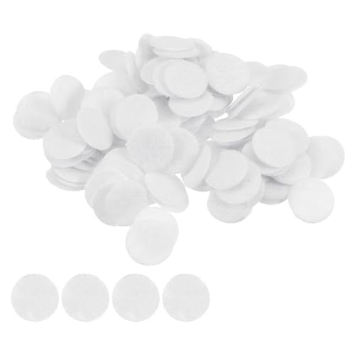 HARFINGTON 200pcs Round Felt Circles, 10mm 3/8" Pre Cut Felt Craft Pads Non-Woven Mini Felt Fabric Circles for DIY Sewing Handcraft Cut Projects Craft Finishing, White - color: White, size: 10mm