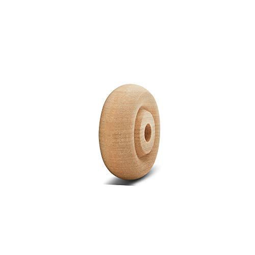 Classic Mini Wooden Wheels, Great for Crafts Too, 1-1/4 Inch Diameter, 7/16 Inch Thick, 1/4 Inch Hole, Pack of 24, by Woodpeckers - color: Pack of 24, size: 1-1/4 inch, 7/16 inch thick
