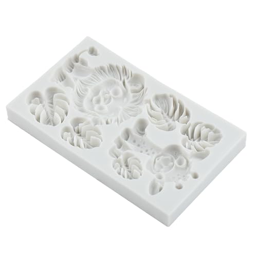 Safari Animal Polymer Clay Mold Tropical Leaf Lion Silicone Molds - color: Style E