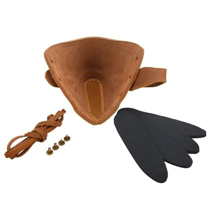 WAYNE'S DOG No Drill Leather Rifle Sling with Slip-on Recoil Pad and Barrel Mount fit for Lever Action Rifles, Shotguns - color: Brown, size: Full Leather