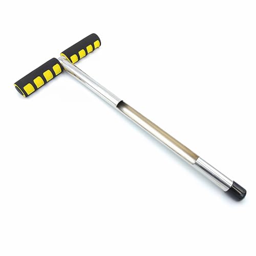 X·CELLENT Soil Probe, Soil Sample Probe 20 Inch with Reusable Soil Sampler Bags,Stainless Steel T-Style Handle Soil Test Kit, for Soil Sampling Plant Care/Agriculture/Garden/Farm(20”S/T-Style） - size: 20”S/T-Style（A）
