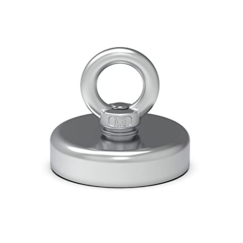260 lbs High Power Fishing Magnet, Large Magnet Fishing Kit, Super Powerful Magnets with Rare Earth Neodymium for River, Magnetic Fishing Indoor, Outdoor - style: J60-2.36in