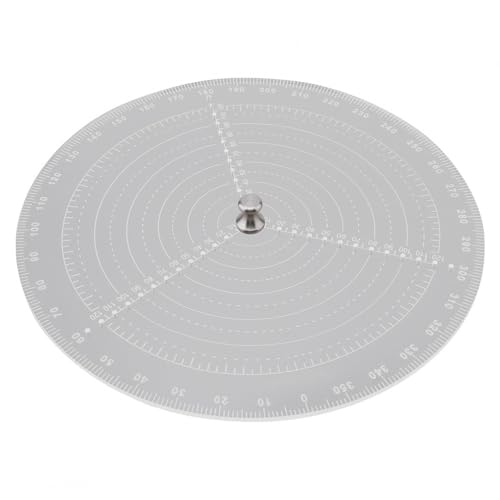 12" / 300mm Round Center Finder Tool Compass Acrylic with Centering Needle for Irregular Shapes, Drawing Circles on Wood, Poster Board, Plastic, Measuring Tools for Wood Lathe, Woodworking, Carpenter