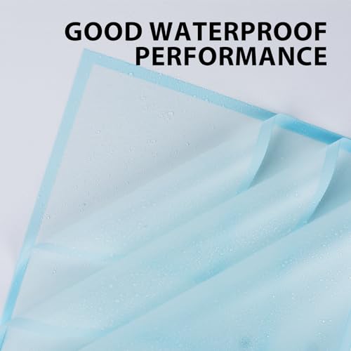 FUHITIM 20 Sheets Flower Wrapping Paper (Translucent Light Blue) - color: Translucent Light Blue