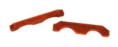 C. B. Gitty 2 pc. Exotic Red-Orange Padauk Wood Cigar Box Guitar Bridges
