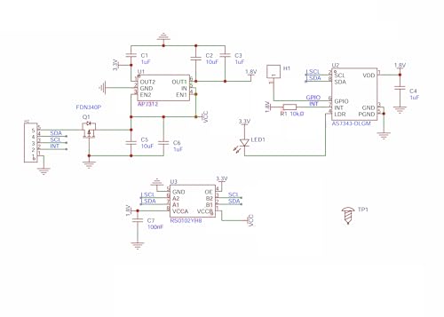 AS7343 14-Channel Multi-Spectral Sensor Breakout Board, High Precision Color and Light Spectral Analysis Module with I2C Interface for Arduino