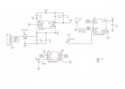 AS7343 14-Channel Multi-Spectral Sensor Breakout Board, High Precision Color and Light Spectral Analysis Module with I2C Interface for Arduino