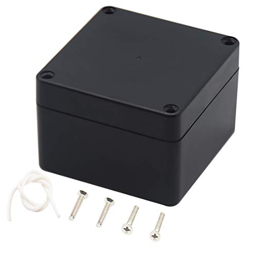 Junction Box, Zulkit Project Box IP65 Waterproof Outdoor Box ABS Plastic Electrical Boxes Electronic Enclosure Black 3.27 x 3.19 x 2.20 inch (83 x 81 x 56mm)(Pack of 1) - size: 3.27'' x 3.19'' x 2.20''(Pack of 1)