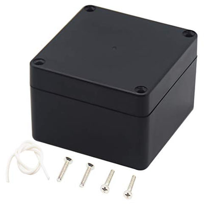 Junction Box, Zulkit Project Box IP65 Waterproof Outdoor Box ABS Plastic Electrical Boxes Electronic Enclosure Black 3.27 x 3.19 x 2.20 inch (83 x 81 x 56mm)(Pack of 1) - size: 3.27'' x 3.19'' x 2.20''(Pack of 1)