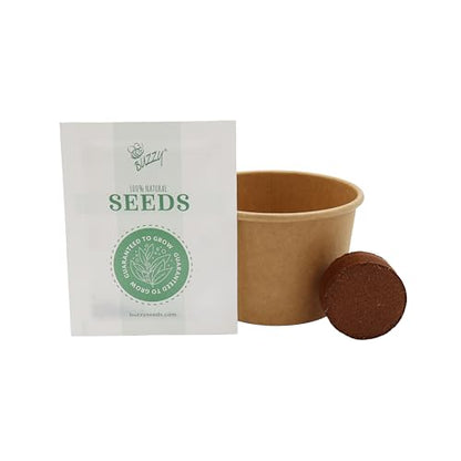 Buzzy Seeds Save the Bees Wildflower Grow Kit 12-Pack, Pollinator Friendly
