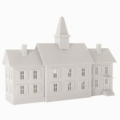 HO Scale Model School House Kit Unassembled Building for Model Railroad JZHO6893JJ