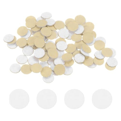 HARFINGTON 100pcs Round Adhesive Felt Circles, 10mm 3/8" Pre Cut Felt Craft Stickers Non-Woven Mini Felt Fabric Circles for DIY Sewing Handcraft Cut Projects Craft Finishing, White - color: White, size: 10mm (100pcs)