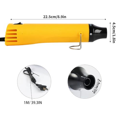 Heat Gun 300W, Handed Hot Air Gun for Crafting and DIY (Yellow) - color: Yellow