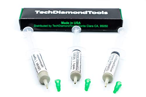 TechDiamondTools Diamond Polishing Paste Kit — 3 Grits (1050, 1500, 3000) | USA Made | Oil-Based Syringes | Progressive Polishing Set for Metal, Glass, Gemstone, Knife, Jewelry | 10% Diamond Powder - size: 1050 1500 3000 Grit, style: Light 10% concentrati