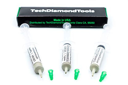TechDiamondTools Diamond Polishing Paste Kit — 3 Grits (1050, 1500, 3000) | USA Made | Oil-Based Syringes | Progressive Polishing Set for Metal, Glass, Gemstone, Knife, Jewelry | 10% Diamond Powder - size: 1050 1500 3000 Grit, style: Light 10% concentrati