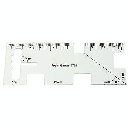 HONEYSEW 5-in-1 Sliding Gauge Measuring Sewing Tool with Free Seam Gauge Ruler - color: Style 1