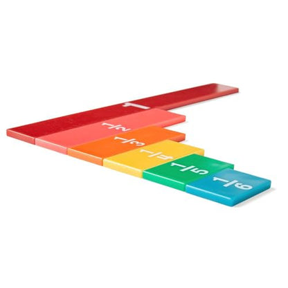 hand2mind Plastic Rainbow Fraction Tiles, Montessori Math Materials, Fraction Manipulatives, Unit Fraction, Fraction Bars Math Manipulatives, Fraction Games, Homeschool Supplies (15 Sets of 51 Pieces) - style: Class Set