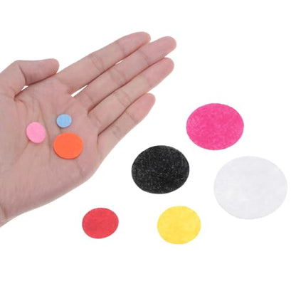 HARFINGTON 300pcs Round Felt Circles, 50mm 2" Pre Cut Felt Craft Pads Non-Woven Mini Felt Fabric Circles for DIY Sewing Handcraft Cut Projects Craft Finishing, Black - color: Black, size: 50mm