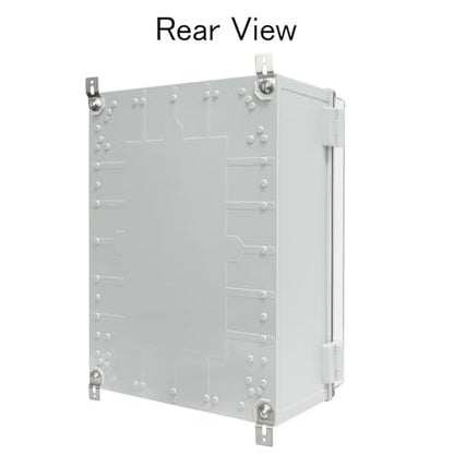 Junction Box IP65 Waterproof ABS Plastic Enclosure Hinged PC Clear Cover Electrical Project Box with Mounting Plate, Wall Brackets, Cable Glands 15.7" x 11.8" x 7.1" - color: Clear Cover, size: 15.7" x 11.8" x 7.1"