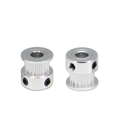 2PCS Set GT2 Synchronous Wheel 20&80 Teeth 6mm Bore Aluminum Timing Pulleys with 2PCS Length 250mm Width 6mm Belt (20-80T-6B-6) - style: 20-80T-6B-6