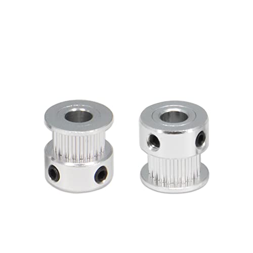2PCS Set GT2 Synchronous Wheel 20&80 Teeth 6.35mm Bore Aluminum Timing Pulleys with 2PCS Length 250mm Width 6mm Belt (20-80T-6.35B-6) - style: 20-80T-6.35B-6
