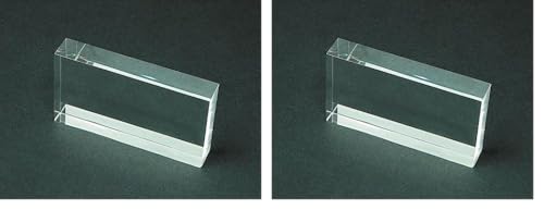 United Scientific Supplies RCB075 Rectangular Block, 15 mm Height, 50 mm Wide, 75 mm Length, Acrylic (Pack of 2) - size: 1 Count (Pack of 2)