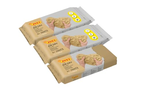 Jovi - Air Dry Clay, Sand Ochre Color, 3 x 1.1 lb, Total of 3.3 lb - color: Ochre