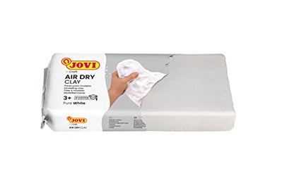Jovi Air-Dry Modeling Clay; 1.1 lb. White, Non-staining, Perfect for Arts and Crafts Projects