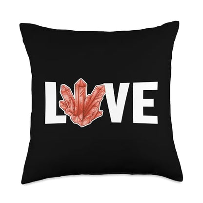 Best Rocks And Minerals Kit Guide Collection Gifts Love Geologist Rockhounding Mineral Collector Throw Pillow, 18x18, Multicolor - size: 18x18