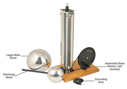 Eisco Labs Electrostatics Exploration: 7-Piece Kit & Hand Crank Van de Graaff Generator