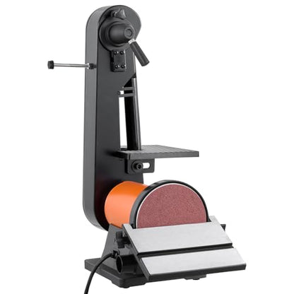VEVOR 6" Disc Sander & 2" x 42" Belt Sander, 420W Professional Bench Belt Disc Sanders Combo with Multiple Angle Adjustments for DIY Woodworking, Furniture Refinishing, Knife Sharpening - size: 6" Disc & 2" x 42" Belt Sander Combo