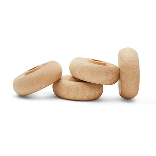 Classic Mini Wooden Wheels, Great for Crafts Too, 1 Inch Diameter, 3/8 Inch Thick, 1/4 Inch Hole, Pack of 100, by Woodpeckers - color: Pack of 100, size: 1 inch, 3/8 inch thick