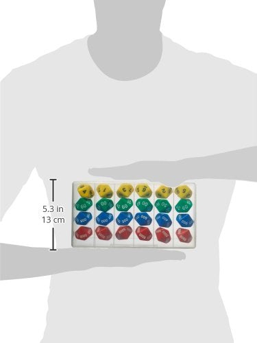 edxeducation Jumbo Place Value Dice, Classroom Set of 24, Multicolored