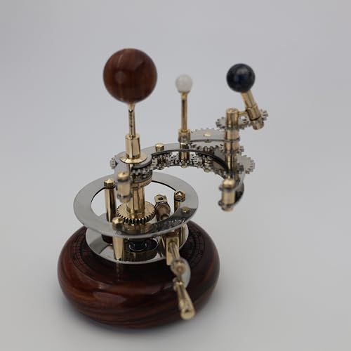 Solar System Model | Educational & Decorative Astronomy Orrery | Premium Brass Mechanical Planetarium (8" Earth & Moon)