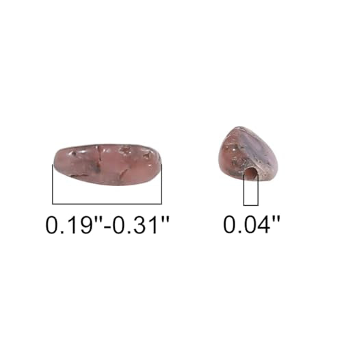 BEADIA Natural Irregular Freeform Rhodochrosite Stone Beads for DIY Jewelry Making 5-8mm 38cm - color: Rhodochrosite
