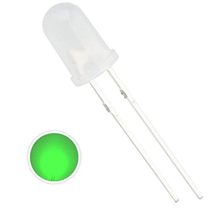100 Pieces Diffused LED Diode Emitting Lights for High Intensity Super Bright Lighting Bulb Electronics Components Lamp Diodes Green 5mm - color: K)green(100pcs)