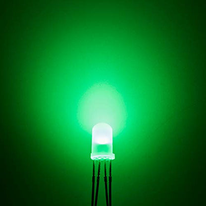 CHANZON 100 pcs 5mm RGB Multicolor Diffused LED Diode Lights Common Cathode - color: M) Rgb (Common Cathode) (100pcs)