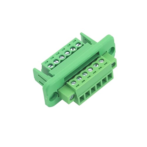 5Sets 6Pin 3.81mm Through-Wall Screw Terminal Block Connectors - size: 6 Pin