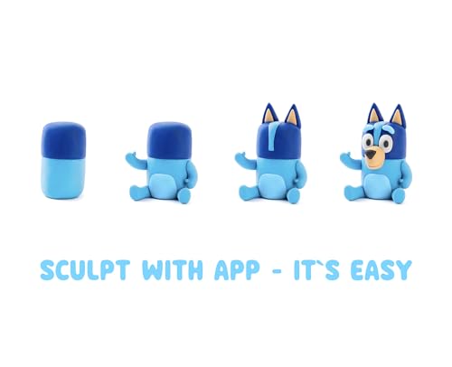 HEY CLAY Air Dry Clay Modeling Magic Clay Kit for Kids 3+, Bluey & Friends - color: Bingo