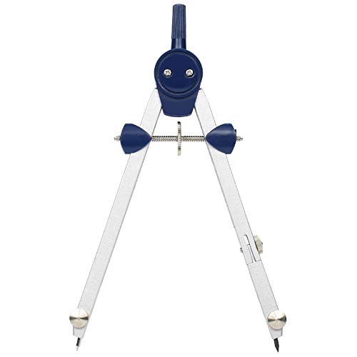 UNJOO 9Pc Geometry Set Metal Compass, Geometry Precision Tool (Blue)