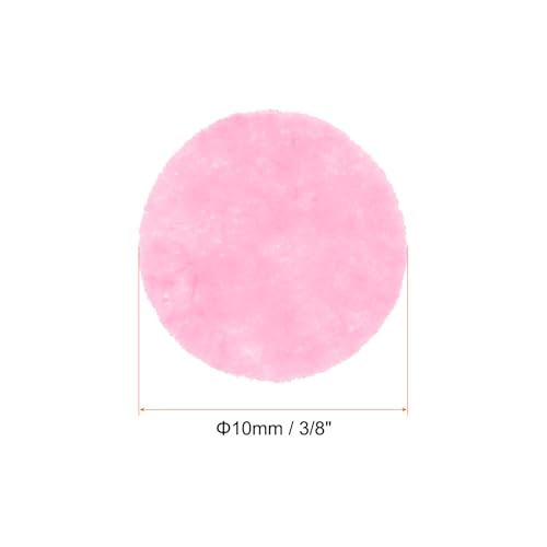 HARFINGTON 300pcs Round Felt Circles, 10mm 3/8" Pre Cut Felt Craft Pads Non-Woven Mini Felt Fabric Circles for DIY Sewing Handcraft Cut Projects Craft Finishing, Pink - color: Pink, size: 10mm