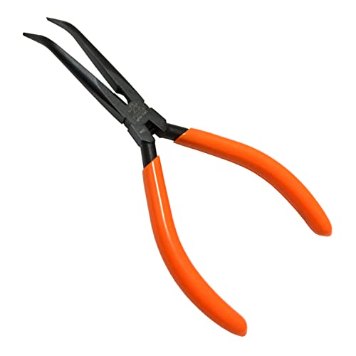 FUJIYA Tools Bent Type Tweezers Long Nose Pliers(150 degree) 6 Inch MP8-150 - style: Vent type with blade