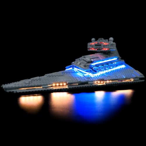 LED Lighting Kit for Lego 75394 Imperial Star Destroyer, Creative Lighting Accessories Compatible with Lego Star Wars Collector's Model (Lights Only, No Model Set)