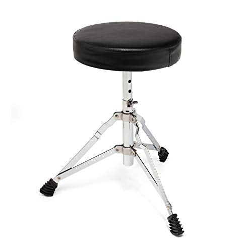 Ashthorpe 5-Piece Complete Kids Drum Set with Genuine Brass Cymbals - Junior Beginner Kit with 16" Bass, Throne, Hi-Hats, Pedals & Drumsticks - Purple - color: Purple