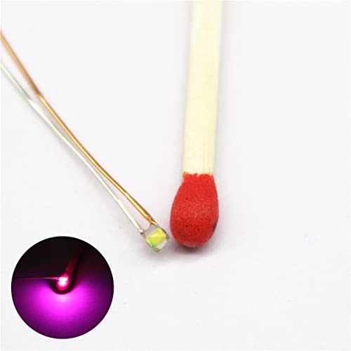 25pcs Pre-soldered Micro Litz Wired Leads Pink SMD Led 0603 + Muti-Resistor NEW - color: (7)Pink, size: 25pcs