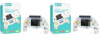 ELECFREAKS microbit Retro Makecode Arcade for STEM Education, Micro:bit Joystick Programming Learning Machine Supports Remote Control and Creat Games(Without Micro:bit) (Pack of 2) - size: 13.79cm x 8.13cm (Pack of 2)