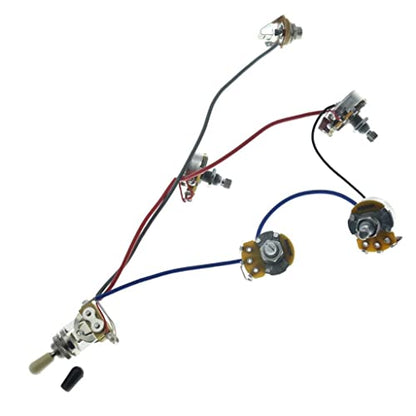 Guitar Prewired Wiring Harness Humbucker Solderless Wiring Harness 2V2T with 500K Pots and 3 Way Toggle Switch For SG G-400 Series - size: For SG G-400 Series