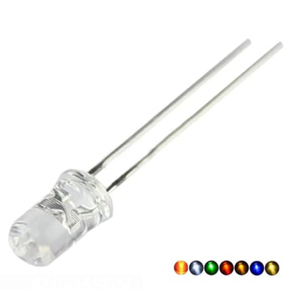 100pcs 3mm White Flicker Flickering LED Diodes Candle Flicking Lights Clear Round Lens 29mm Long Lead DC 3V 20mA Light Emitting Diode Lamp Bulb - color: White / 100pcs, size: 3mm Flickering Light